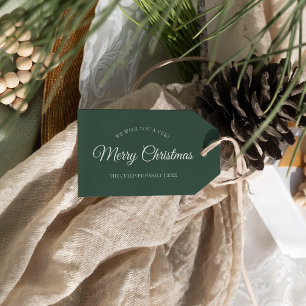 Etiquetas Para Regalos Green Muy Merry Christmas Family Name
