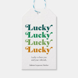 Etiquetas Para Regalos Green & Naranja Lucky St. Patrick's Day Marketing