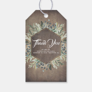 Etiquetas Para Regalos Green Rustic Country Gracias