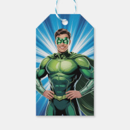 Etiquetas Para Regalos Green Superhero Boys Birthday Thank You