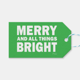 Etiquetas Para Regalos Green & White Gift Tag | Merry & All Things Bright