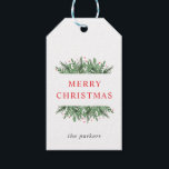 Etiquetas Para Regalos Green Winter Bliss Floral Christmas Gigantes Tags<br><div class="desc">Una etiqueta de regalo para navidades festivos con motivos florales en color pino y berry.</div>