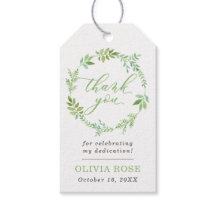 Green Wreath Gracias Etiqueta, BOHO