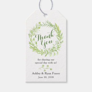 Etiquetas Para Regalos Greeneration Floral Wreath Boda Gracias