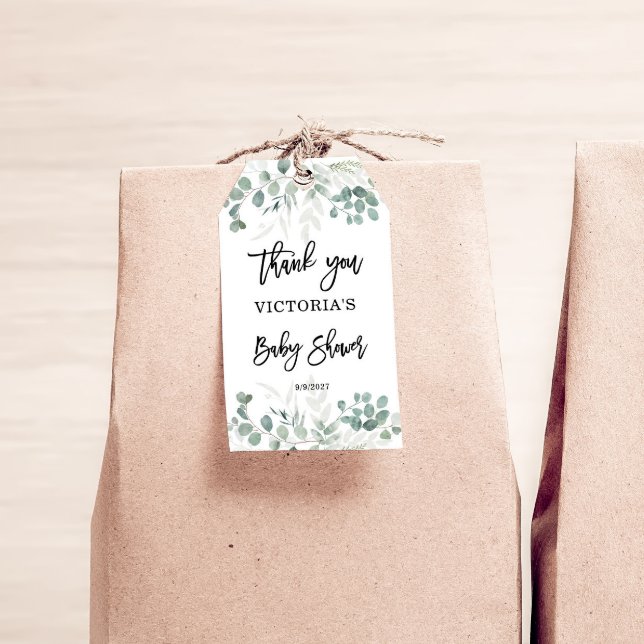 Etiquetas Para Regalos Greenery Baby Shower (Subido por el creador)