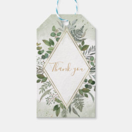 Etiquetas Para Regalos Greenery boho sage geometric wedding thank you