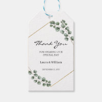 Greenery Eucalyptus Wedding Favor Gracias