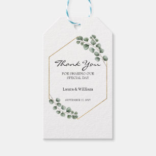Etiquetas Para Regalos Greenery Eucalyptus Wedding Favor Gracias