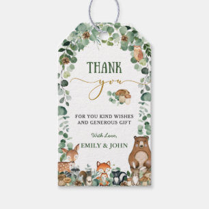 Etiquetas Para Regalos Greenery Woodland Animals Baby Shower Cumpleaños