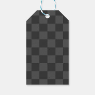 Etiquetas Para Regalos Gris Checkerboard
