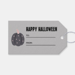 Etiquetas Para Regalos Gris Simple Halloween Tag Gift