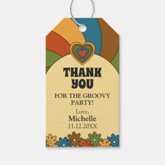 Etiquetas Para Regalos Groovy 80th Birthday Retro 60s Theme
