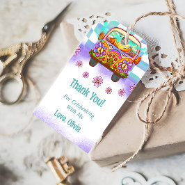 Etiquetas Para Regalos Groovy arco iris retro Gracias regalo