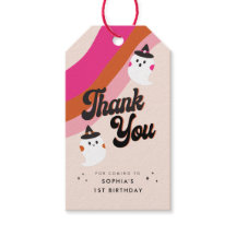 Groovy Retro Cute Ghost Gracias Por El Cumpleaños 