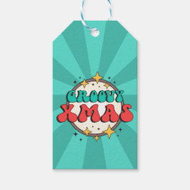 Etiquetas Para Regalos Groovy xmas retro personalizado groovy signo de te