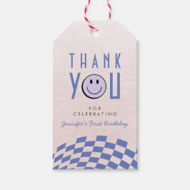 Etiquetas Para Regalos Guay One Chica First Birday Checkered Retro