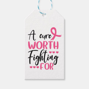 Etiquetas Para Regalos Guerrero de Cinta Rosa sobreviviente de lucha cont