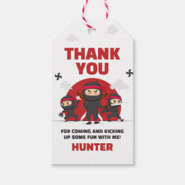 Etiquetas Para Regalos Guerrero de Ninja Karate Martial Arts Favor de cum