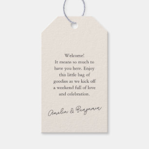 Etiquetas Para Regalos Guión de nombres de bienvenida para invitados a la
