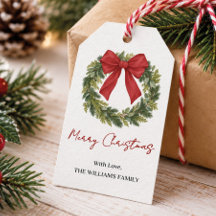 Guirnalda de Navidad con nombre de familia persona