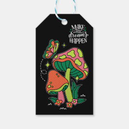 Etiquetas Para Regalos Hacer que los sueños ocurran | Mariposa colorida