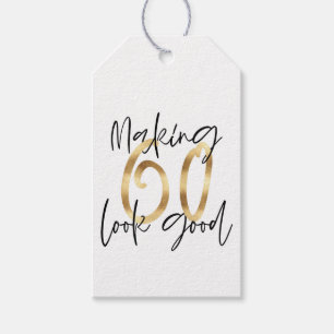 Etiquetas Para Regalos Haciendo la mirada 60 buen cumpleaños del oro