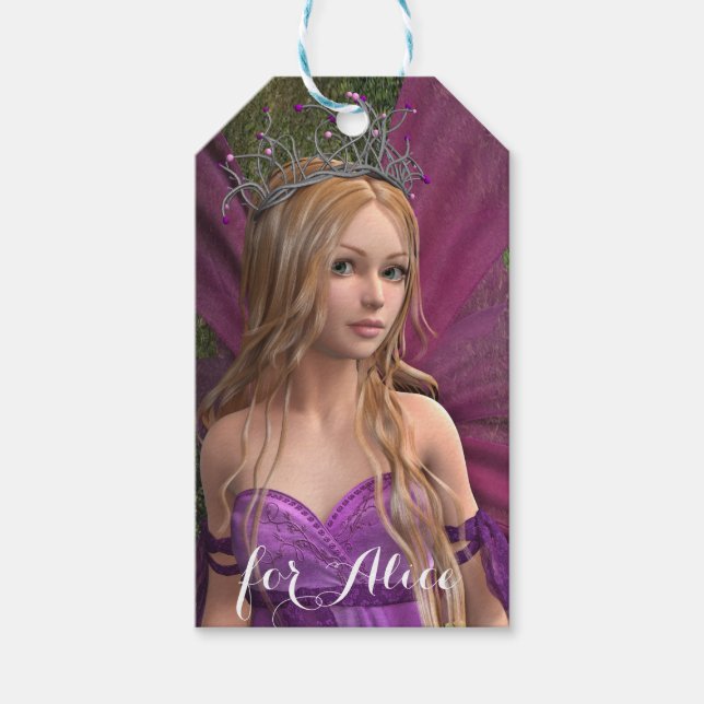 Etiquetas Para Regalos Hada rosa (Anverso)
