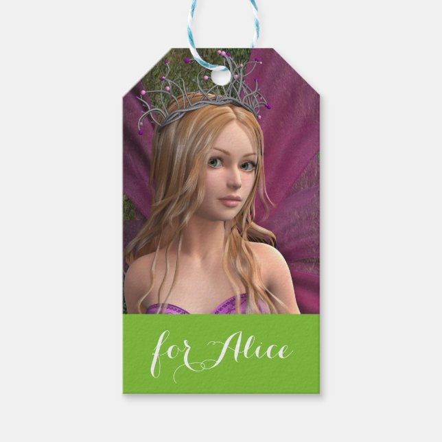 Etiquetas Para Regalos Hada rosa (Anverso)