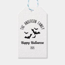 Etiquetas Para Regalos Halloween Black Bats Nombre personalizado año