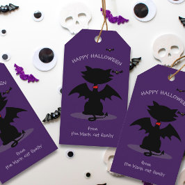 Etiquetas Para Regalos Halloween Black Cat Bat Trick or Treft Tags