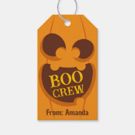 Etiquetas Para Regalos Halloween Boo Crew Pumpkin Spookee Retro Face