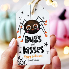 Etiquetas Para Regalos Halloween Bugs and Kisses Spider Trick or Trete
