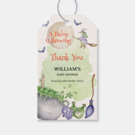 Etiquetas Para Regalos Halloween Cauldron Baby Brewing Shower Gracias