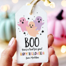 Halloween Cute Ghost Favor Tags Boo Treth Cumpleañ
