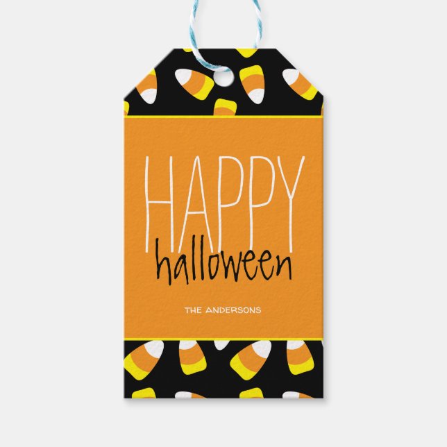 Etiquetas Para Regalos Halloween feliz personalizado (Anverso)