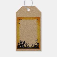 Halloween Haunted Village Gift Tag