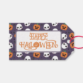 Etiquetas Para Regalos Halloween Kawaii Pattern