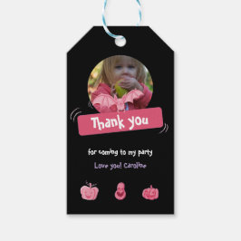 Etiquetas Para Regalos Halloween rosa y negro gracias