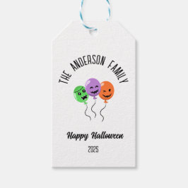 Etiquetas Para Regalos Halloween Triste Calabaza Globos Nombre personaliz