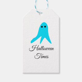 Etiquetas Para Regalos Halloween veces el fantasma azul garabato dibujado