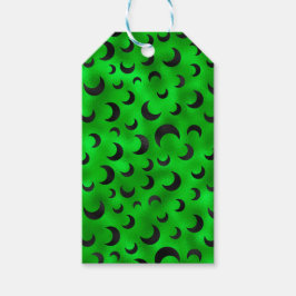 ETIQUETAS PARA REGALOS HALLOWEEN VERDE CON MEDIAS LONES NEGRAS