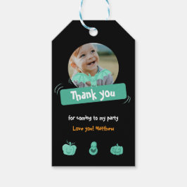 Etiquetas Para Regalos Halloween verde y negro gracias