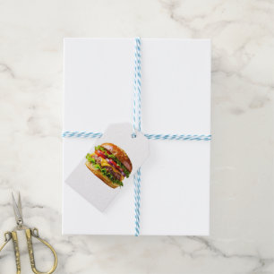 Etiquetas Para Regalos Hamburguesa con queso apetitosa de SlipperyJoe cru