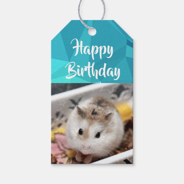 Etiquetas Para Regalos Hammyville - Cute Hamster (Anverso)