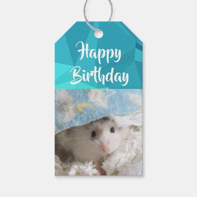Etiquetas Para Regalos Hammyville - Cute Hamster (Anverso)