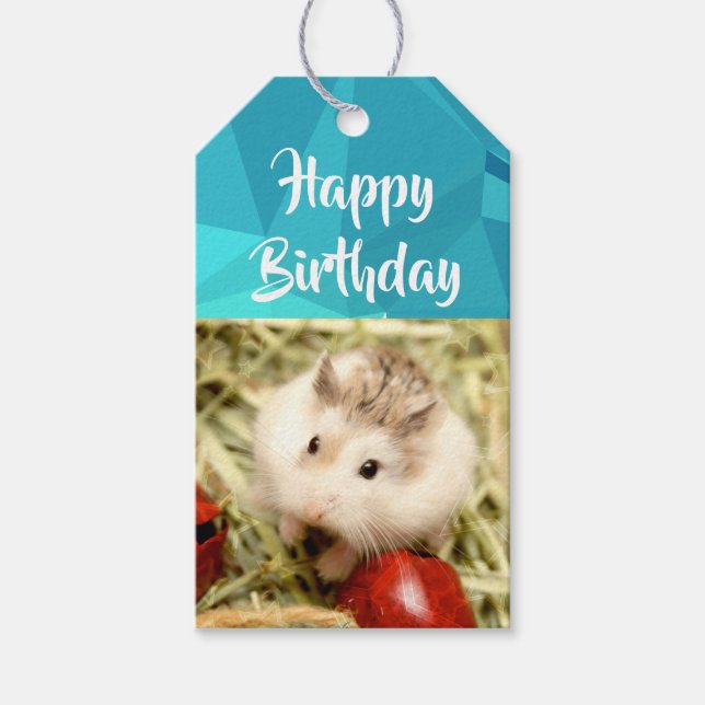 Etiquetas Para Regalos Hammyville - Cute Hamster (Anverso)