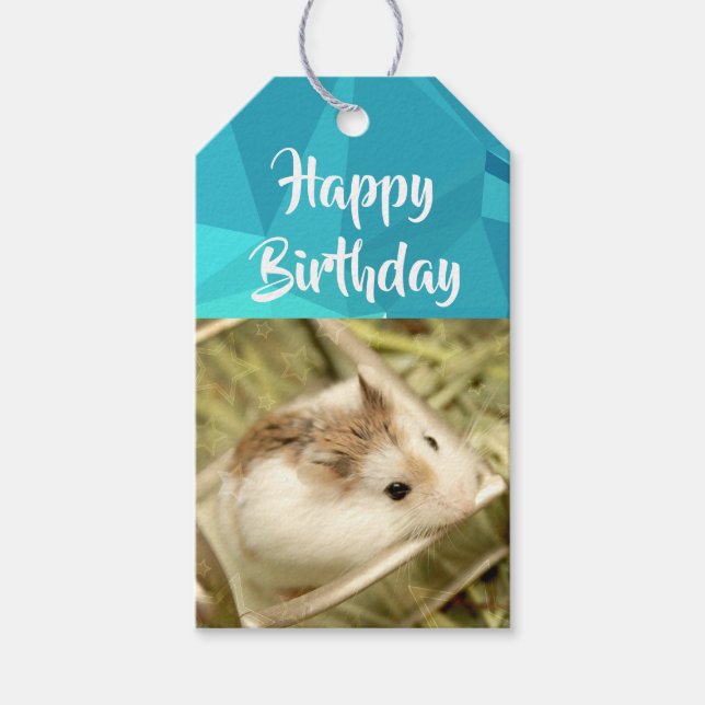 Etiquetas Para Regalos Hammyville - Cute Hamster (Anverso)