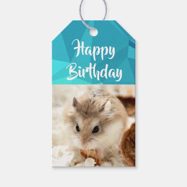 Etiquetas Para Regalos Hammyville - Cute Hamster (Anverso)