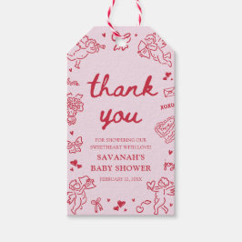 Etiquetas Para Regalos Hand Drawn Valentine Little Sweetheat Baby Shower