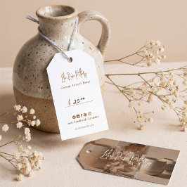 Etiquetas Para Regalos Handmade Pottery Business Brand Gift & Price Tag 